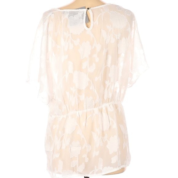 Marc New York White Short Sleeve Blouse XL - Picture 2 of 8